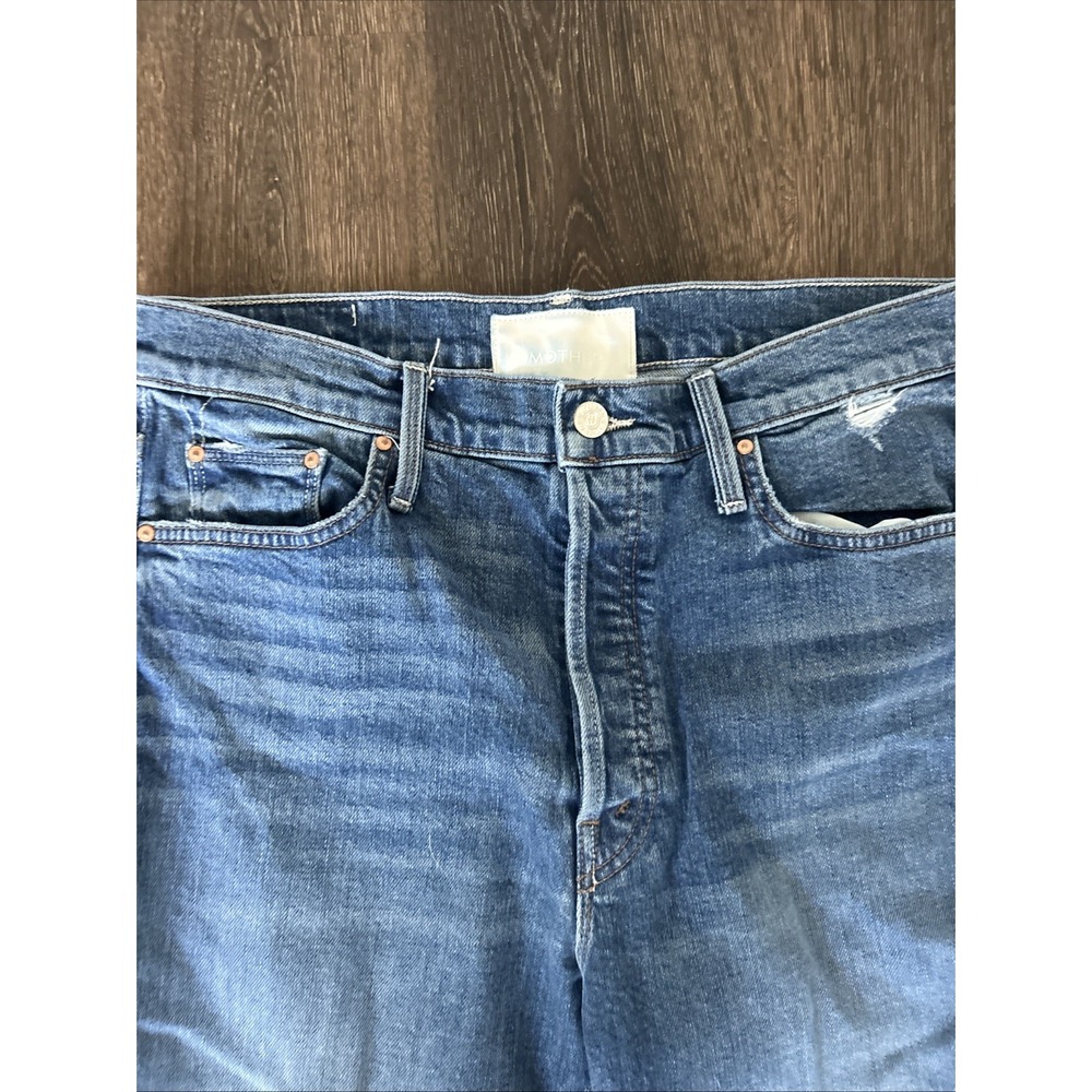 Mother Superior Jeans The Tomcat Playing With Scissors Sz 32 Med Blue Distressed - Picture 5 of 12